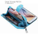 Samsung Galaxy S6      Zipper Wallet Case    LightBlue