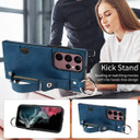 Samsung Galaxy S22 Ultra      Hand Strap PU Card Case    Navy