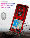 Samsung Galaxy Z Flip5 5G      Military Armour Ring Case    Red