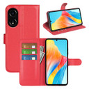 Oppo A58 4G      Pu Wallet Case    [Red]