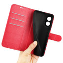 Oppo A58 4G      Pu Wallet Case    [Red]
