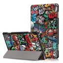 Lenovo Tab P10 TB-X705F Designer Tri-Fold Case Graffiti