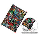 Lenovo Tab P10 TB-X705F Designer Tri-Fold Case Graffiti