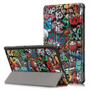 Lenovo Tab E10 TB-X104F Designer Tri-Fold Case Graffiti