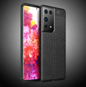Samsung Galaxy S21 Ultra      Leather Texture Case    Black
