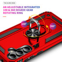 Samsung Galaxy S23 FE      Military Armour Ring Case    Red