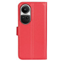 Oppo Reno 10 Pro 5G      Pu Wallet Case    [Red]
