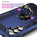 Samsung Galaxy A34 5G      Military Armour Ring Case    Navy