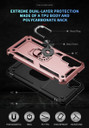 Samsung Galaxy A24 4G      Military Armour Ring Case    RoseGold