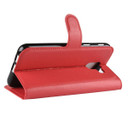 Galaxy J6      Pu Wallet Case    [Red]