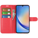Galaxy A24 4G      Pu Wallet Case    [Red]
