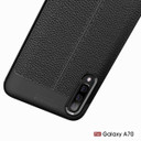 Samsung Galaxy A70      Leather Texture Case    Black