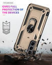 Samsung Galaxy S22+      Military Armour Ring Case    Gold