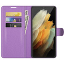 Galaxy S22 Ultra      Pu Wallet Case    [Purple]