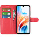 Oppo A38 4G      Pu Wallet Case    [Red]