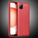Samsung Galaxy A12      Leather Texture Case    Red