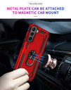 Samsung Galaxy S22      Military Armour Ring Case    Red