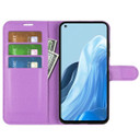 Oppo Find X5 Lite 5G      Pu Wallet Case    [Purple]