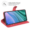 Oppo A54 5G      Pu Wallet Case    [Red]