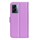 Oppo A77 5G      Pu Wallet Case    [Purple]