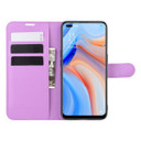 Oppo Reno4 5G      Pu Wallet Case    [Purple]
