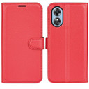 Oppo A17      Pu Wallet Case    [Red]