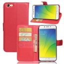 Oppo R9S      Pu Wallet Case    [Red]