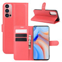 Oppo Reno4 Pro 5G      Pu Wallet Case    [Red]