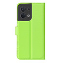 Oppo Reno8 5G      Pu Wallet Case    [Green]
