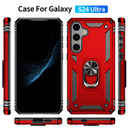 Samsung Galaxy S24+      Military Armour Ring Case    Red