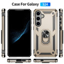 Samsung Galaxy S24      Military Armour Ring Case    Gold