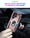 Samsung Galaxy S24Ultra      Military Armour Ring Case    RoseGold