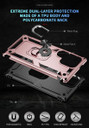 Samsung Galaxy S24Ultra      Military Armour Ring Case    RoseGold