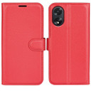 Oppo A18      Pu Wallet Case    [Red]