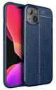 Apple iPhone 14 Leather Texture Case Navy