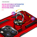 Apple iPhone 14 Pro Military Armour Ring Case Red