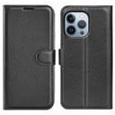 Iphone 14 Pro      Pu Wallet Case    [Black]