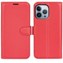 Iphone 14 Pro Max      Pu Wallet Case    [Red]