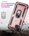 Apple iPhone 14 Plus Military Armour Ring Case RoseGold