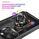 Apple iPhone 14 Pro Military Armour Ring Case Black