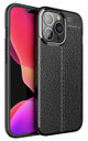 Apple iPhone 14 Pro Max Leather Texture Case Black