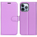 Iphone 14 Pro      Pu Wallet Case    [Purple]