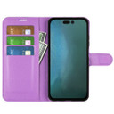 Iphone 14 Pro      Pu Wallet Case    [Purple]