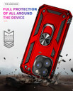 Apple iPhone 14 Pro Max Military Armour Ring Case Red