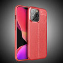 Apple iPhone 13 Pro Max Leather Texture Case Red