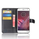 Moto Z2 Play      Pu Wallet Case    [Black]