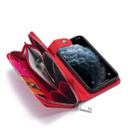 Apple iPhone 12 Mini Zipper Wallet Case Red