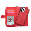 Apple iPhone 12 Mini Zipper Wallet Case Red