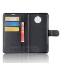 Moto G5S      Pu Wallet Case    [Black]