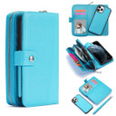 Apple iPhone 12 Mini Zipper Wallet Case LightBlue